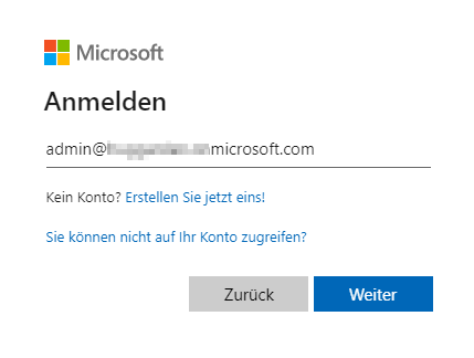 AvePoint Microsoft 365 Anmeldung Benutzername