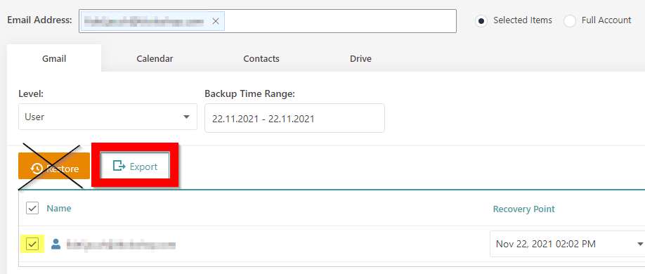 AvePoint Exportieren